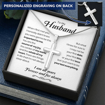 For Husband - What I Know For Sure - Cross Customize Engraved Cross Necklace