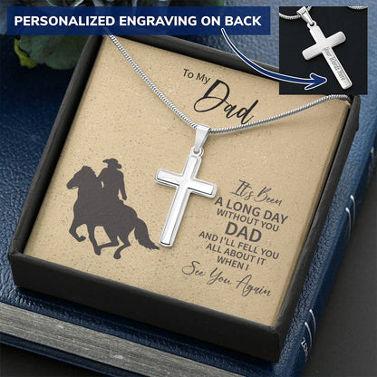 Father's Day Gift Ideas For Dad 2021 Customize Father's Day Gifts Fathers Day Gifts From Son Sentimental Gifts Customize Engraved Cross Necklace