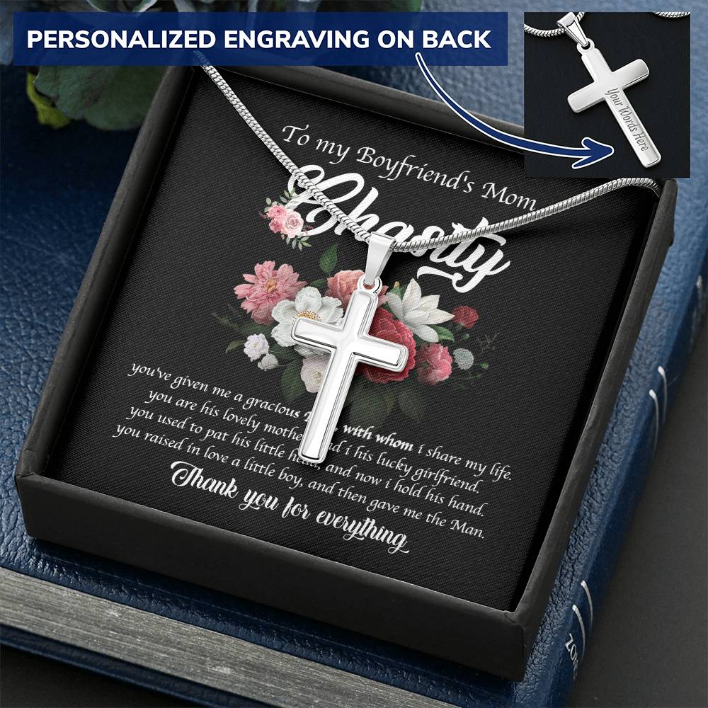 Brian Test Cross Customize Engraved Cross Necklace