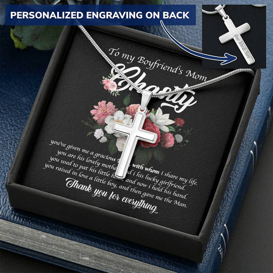 Brian Test Cross Customize Engraved Cross Necklace