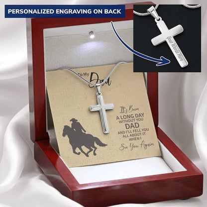 Father's Day Gift Ideas For Dad 2021 Customize Father's Day Gifts Fathers Day Gifts From Son Sentimental Gifts Customize Engraved Cross Necklace