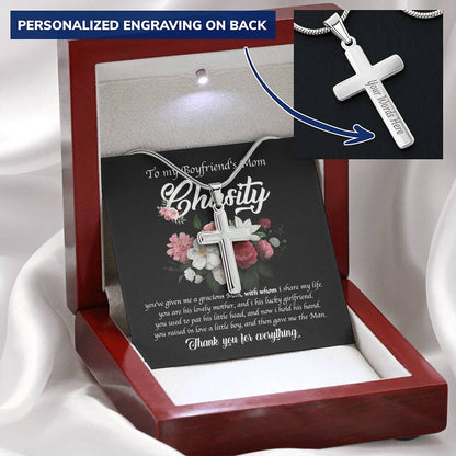 Brian Test Cross Customize Engraved Cross Necklace