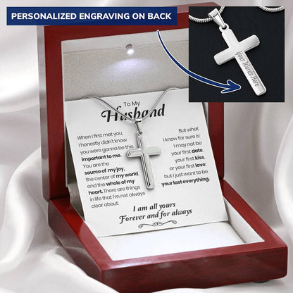 For Husband - What I Know For Sure - Cross Customize Engraved Cross Necklace
