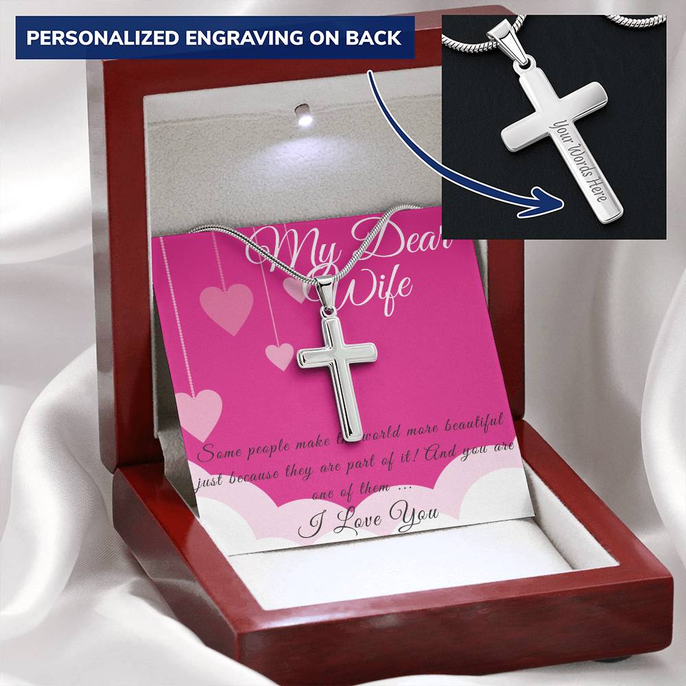 Cross Necklace 3 Customize Engraved Cross Necklace