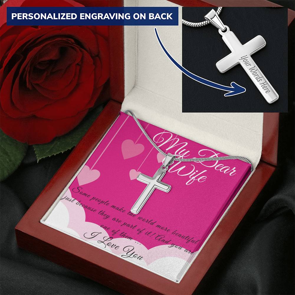 Cross Necklace 3 Customize Engraved Cross Necklace