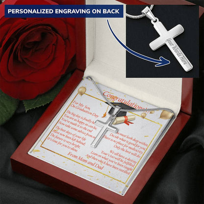 2022 Graduation 2022 Strong Graduate Gift Customize Graduation Gift High School Graduation College Graduation 2022 Customize Engraved Cross Necklace