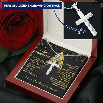 Gift For Husband - No Matter - Cross Customize Engraved Cross Necklace