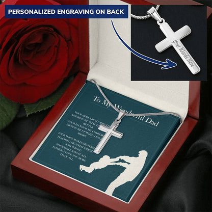 Cross Necklace  Gift For Father Father Birthday Gift Father Cross Necklace For Dad Father Daughter Gift Christian Gift Dad