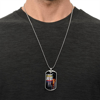 Army Dad Gift,Military Father Dog Tag Design - Army Tag Necklace, Dog Tag Necklace
