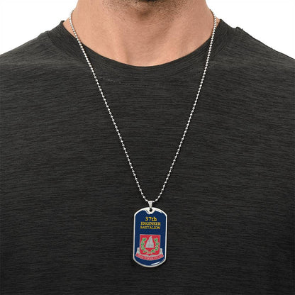 Awesome Dog Tag For 37Th Engineer Battalion - Army Tag Necklace, Dog Tag Necklace
