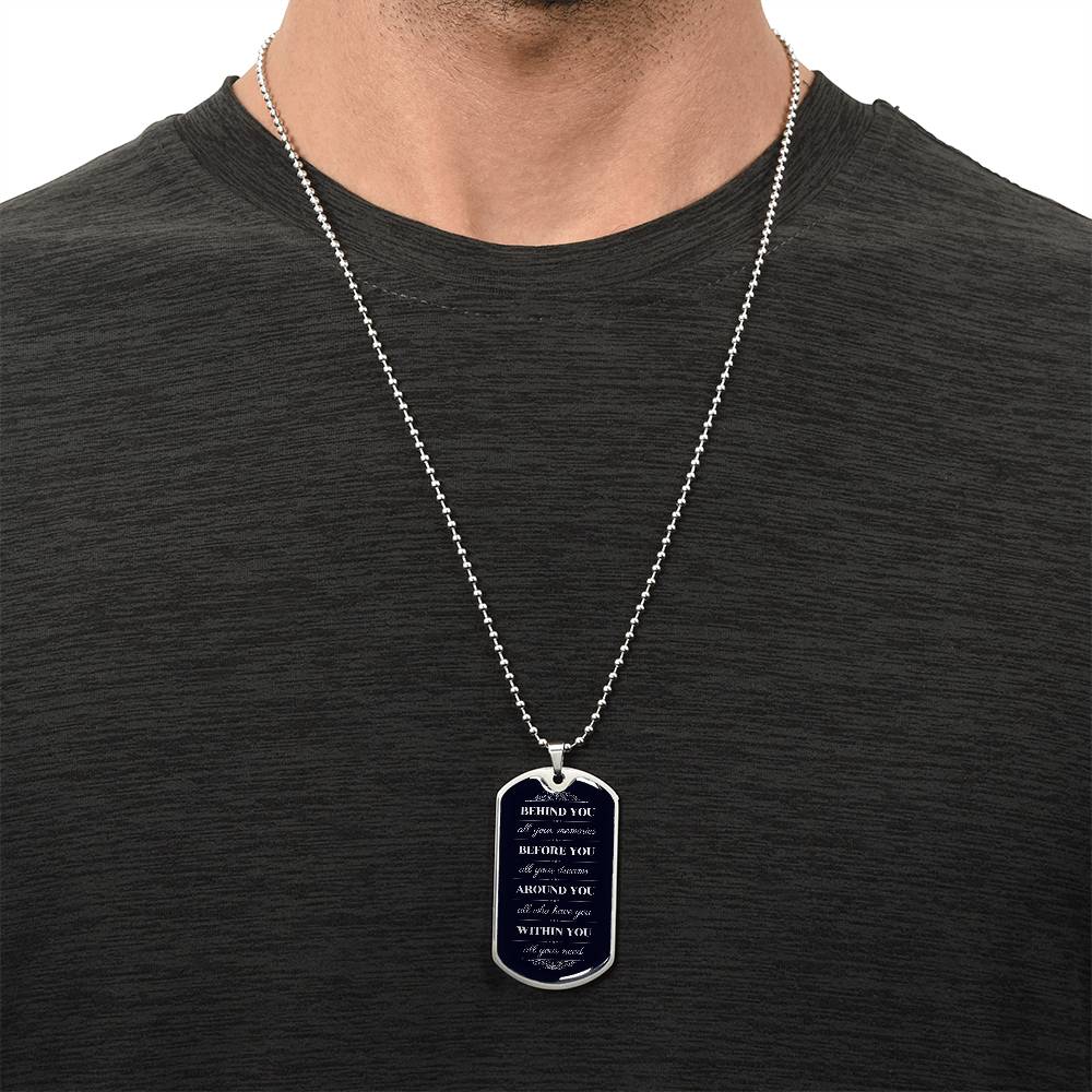 Best Graduation Gift For Son - Army Tag Necklace, Dog Tag Necklace