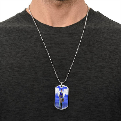 Archangel Michael Dog Tag - Army Tag Necklace, Dog Tag Necklace