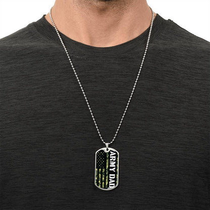 Army Dad Fathers Day Gift, Army Dad Fathers Day Gift, Army Father Dog Tag, Fathers Day Necklace, Army Dad Dogtag, Fathers Day Gift - Army Tag Necklace, Dog Tag Necklace