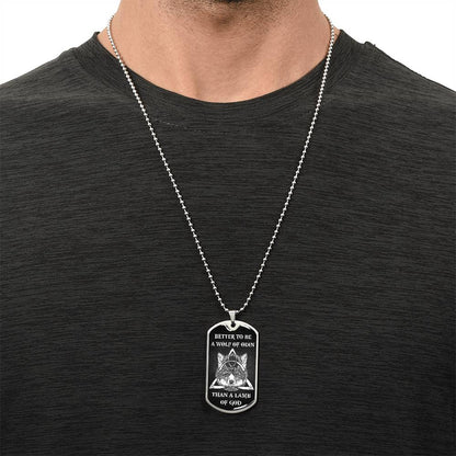 Wolf Of Odin Dogtag - Army Tag Necklace, Dog Tag Necklace