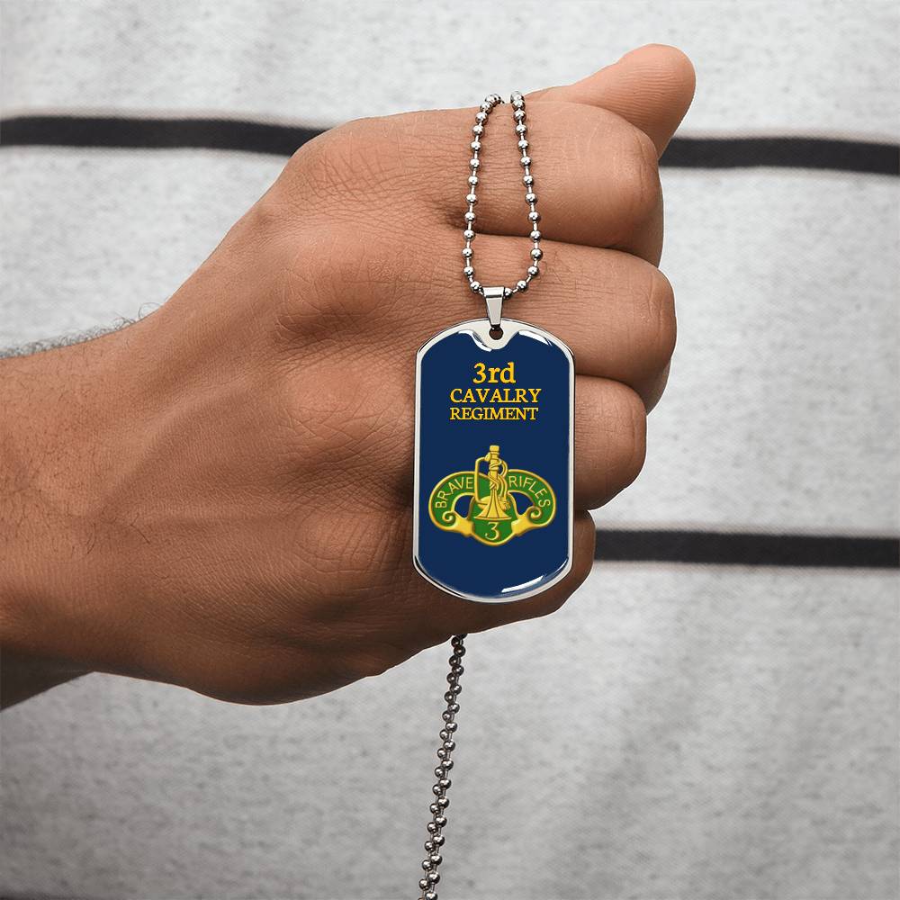 Awesome Dog Tag For 3Rd Armored Cavalry - Army Tag Necklace, Dog Tag Necklace
