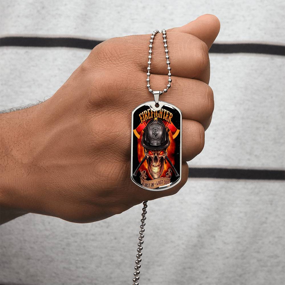 Best Gift For Firefighter - Army Tag Necklace, Dog Tag Necklace