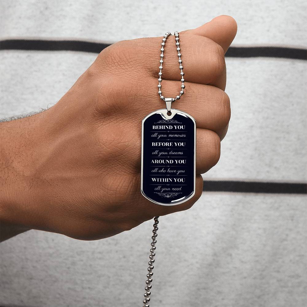 Best Graduation Gift For Son - Army Tag Necklace, Dog Tag Necklace
