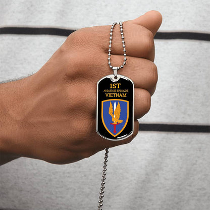 Awesome Dog Tag For 1St Aviation Brigade - Army Tag Necklace, Dog Tag Necklace