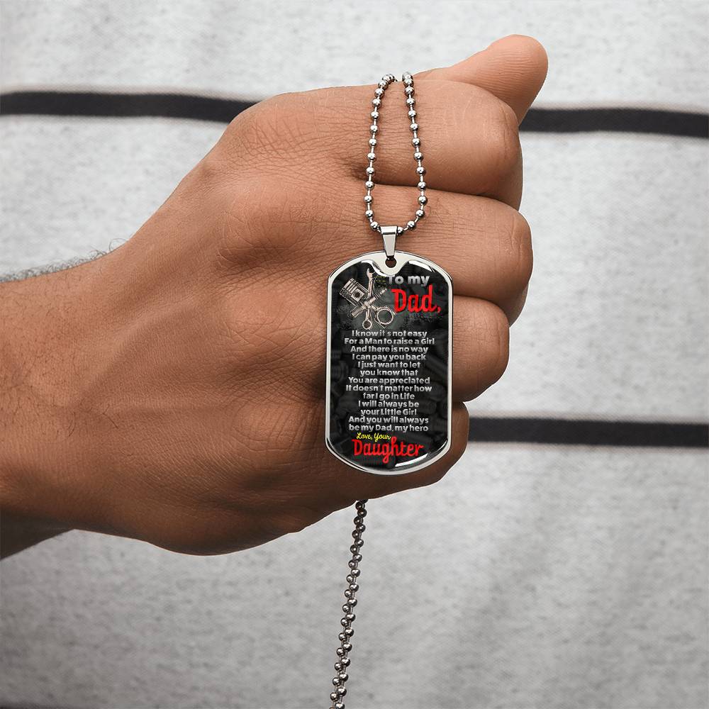 Gift For Mechanic - Premium Dog Tag - Army Tag Necklace, Dog Tag Necklace