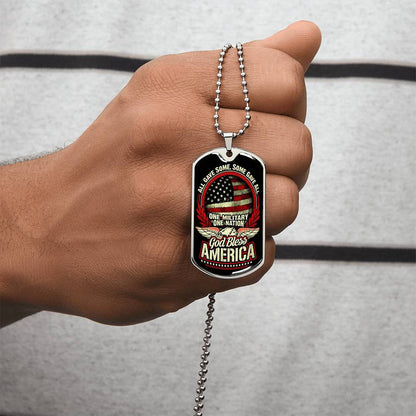U.S Army Military Gift Engraved Dog Tag Veteran Gifts For Grandpa Independence Day Veteran Gift For Dad Veteran Jewelry - Army Tag Necklace, Dog Tag Necklace