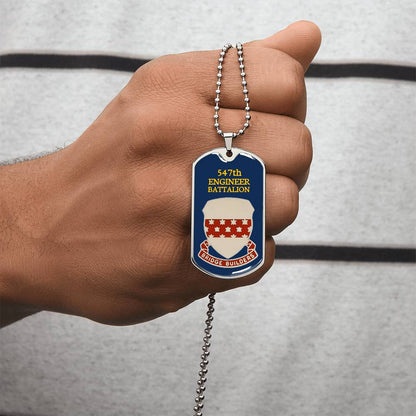 Awesome Dog Tag For 547Th Engineer Battalion - Army Tag Necklace, Dog Tag Necklace
