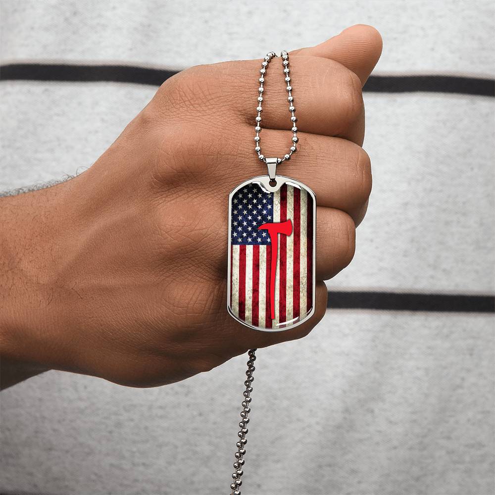 Dog Tag Pendant With Military Ball Chain,Gift For Dad,Gift For Son - Army Tag Necklace, Dog Tag Necklace