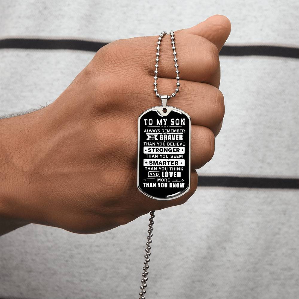 Dog-Tag For Son - Army Tag Necklace, Dog Tag Necklace