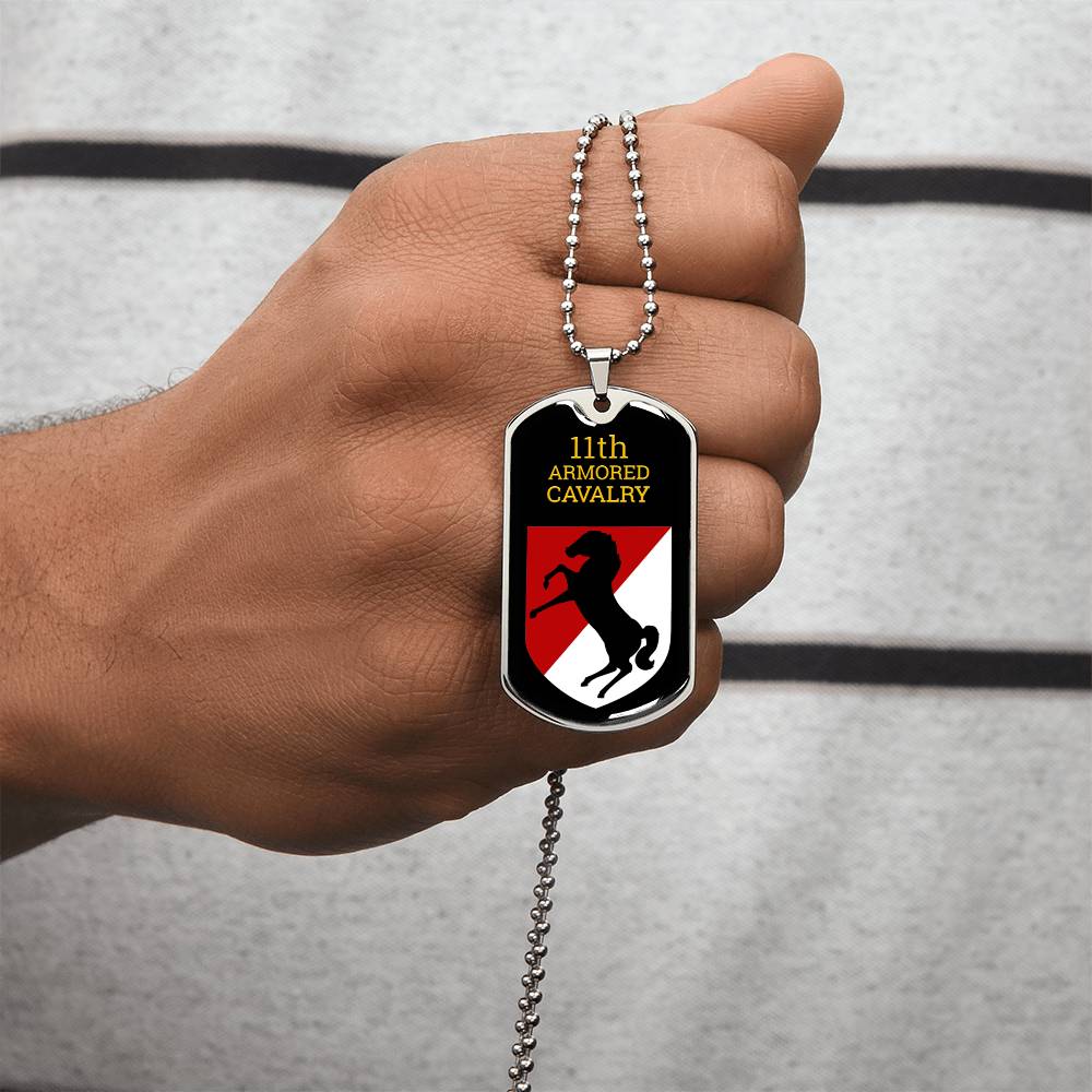 Awesome Dog Tag For 11Th Armored Cavalry - Army Tag Necklace, Dog Tag Necklace