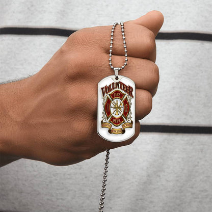 Best Gift For Firefighter - Army Tag Necklace, Dog Tag Necklace