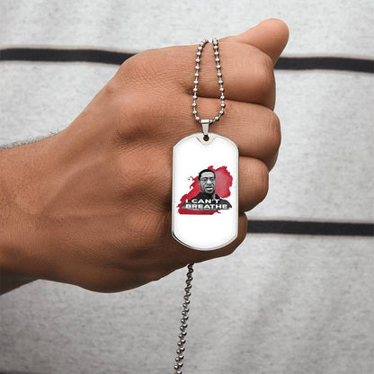Black Lives Matter I Can't Breathe George Floyd Stop The Racism Let's Stand Together Dog Tag - Army Tag Necklace, Dog Tag Necklace