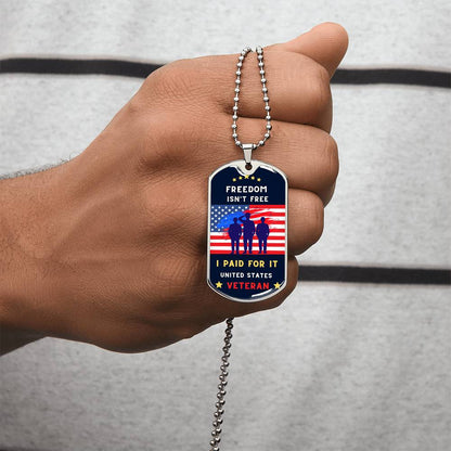 Us Veteran Dog Tag - Army Tag Necklace, Dog Tag Necklace