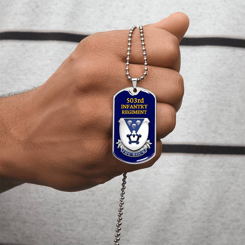 Awesome Dog Tag For 503Rd Infantry Regiment - Army Tag Necklace, Dog Tag Necklace