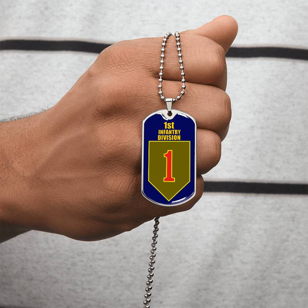 Awesome Dog Tag For 1St Infantry Division - Army Tag Necklace, Dog Tag Necklace
