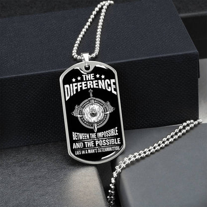For Brave Warriors - Premium Dogtag - Army Tag Necklace, Dog Tag Necklace