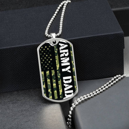 Army Dad Fathers Day Gift, Army Dad Fathers Day Gift, Army Father Dog Tag, Fathers Day Necklace, Army Dad Dogtag, Fathers Day Gift - Army Tag Necklace, Dog Tag Necklace