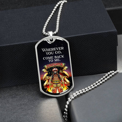 Gift For Firefighters - Army Tag Necklace, Dog Tag Necklace