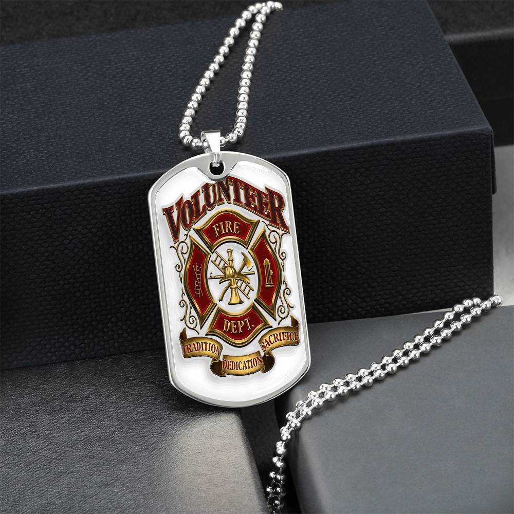 Best Gift For Firefighter - Army Tag Necklace, Dog Tag Necklace
