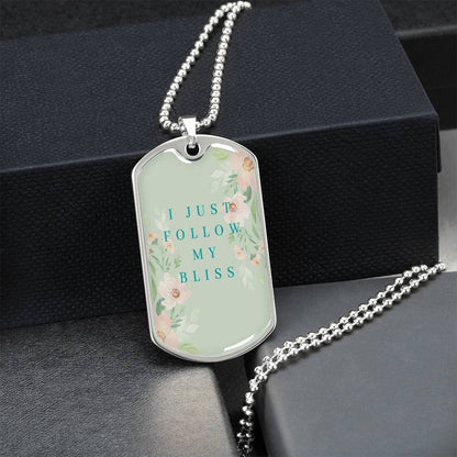 Bliss Necklace - Army Tag Necklace, Dog Tag Necklace