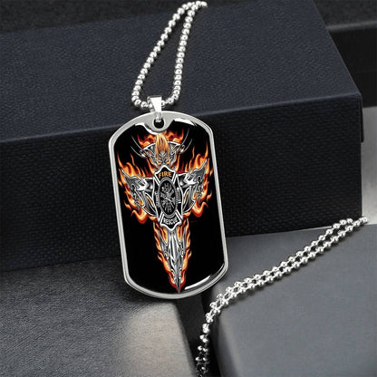 Best Gift For Firefighter - Army Tag Necklace, Dog Tag Necklace