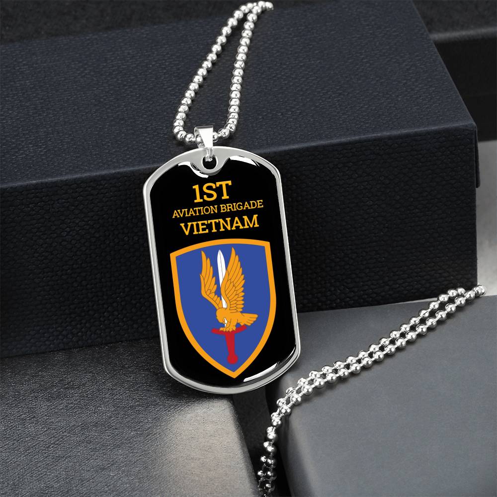 Awesome Dog Tag For 1St Aviation Brigade - Army Tag Necklace, Dog Tag Necklace
