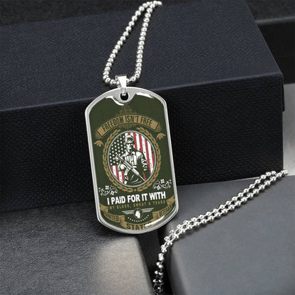 Veterans Day Gift, Military Dog Tags, I Am A Veteran, Dog Tag Necklace Personalized, Veteran Gift, Custom Dog Tags - Army Tag Necklace, Dog Tag Necklace
