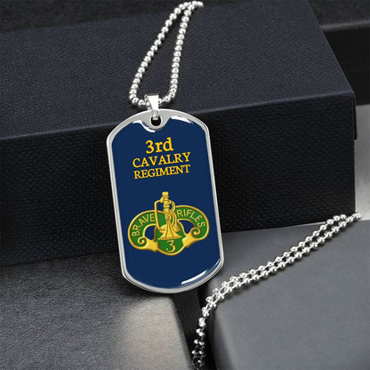 Awesome Dog Tag For 3Rd Armored Cavalry - Army Tag Necklace, Dog Tag Necklace