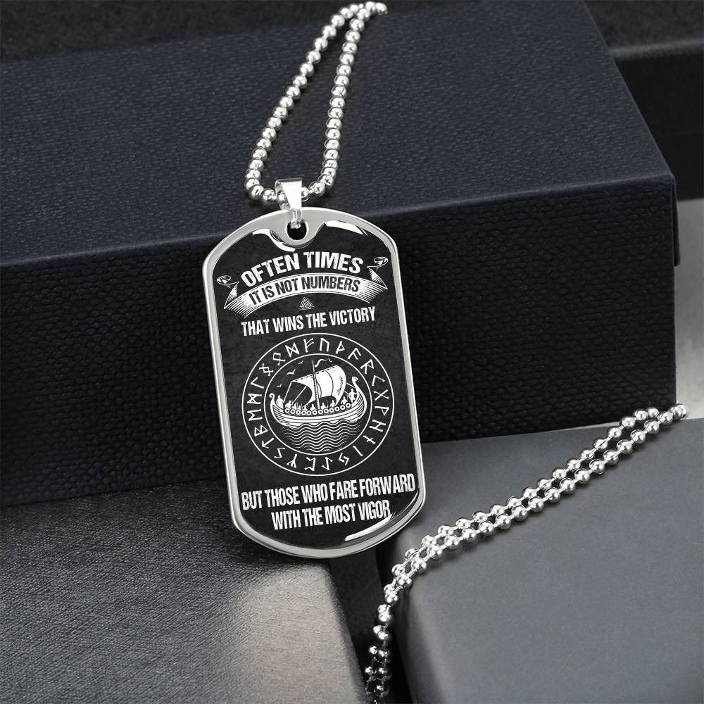Viking Warrior Premium Dogtag - Army Tag Necklace, Dog Tag Necklace