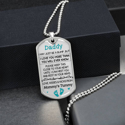 Daddy-To-Be Gift - I Love You More Than You Ever Know - Dog Tag - Army Tag Necklace, Dog Tag Necklace