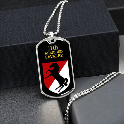 Awesome Dog Tag For 11Th Armored Cavalry - Army Tag Necklace, Dog Tag Necklace