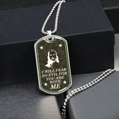 Christian Dog Tag, Faith Dog Tag Necklace , Bible Verse Dog Tag Necklace, Scripture Dog Tag - Army Tag Necklace, Dog Tag Necklace