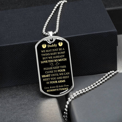 Daddy-We Already Love You So Much-Dad-To-Be Necklace - Army Tag Necklace, Dog Tag Necklace