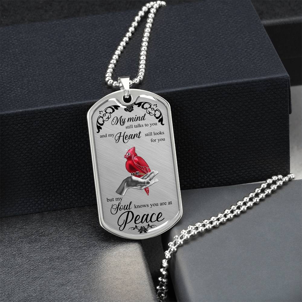 Bird On Lady Hand Luxury Dog Tag - Army Tag Necklace, Dog Tag Necklace