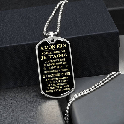 A Mon Fils- Achetez Aujourd'hui Et Économisez - Army Tag Necklace, Dog Tag Necklace