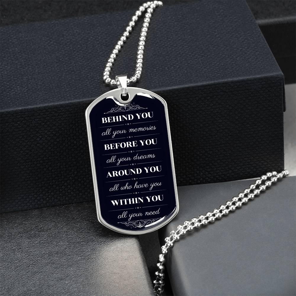 Best Graduation Gift - Army Tag Necklace, Dog Tag Necklace